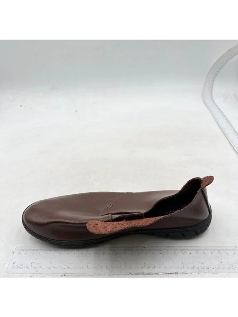 Men's Genuine Leather Loafer Shoes Slip On Soft Breathable Stitching Shoes Brown